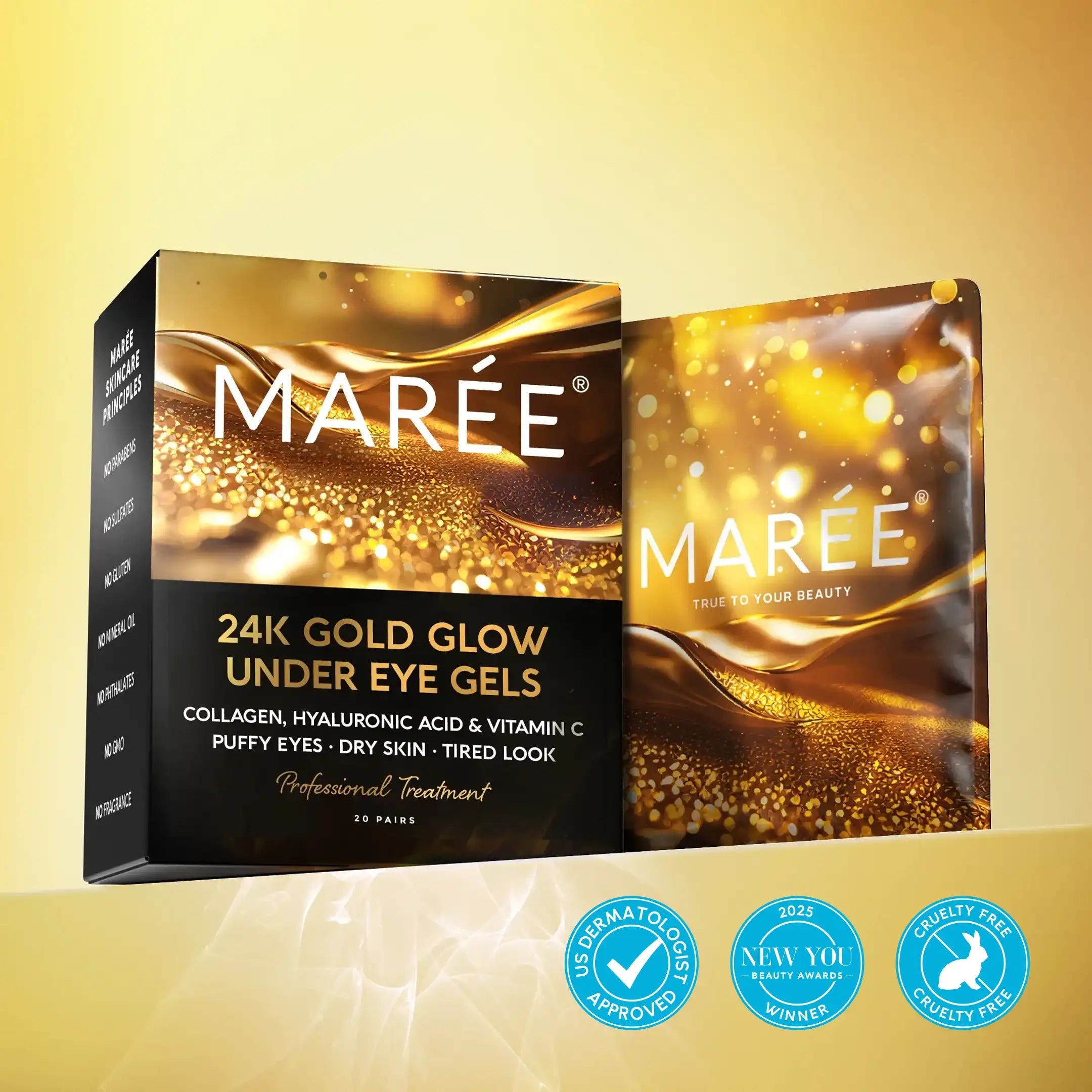 MAREE 24K Gold Hydrogel Under-Eye Patches – Moose
