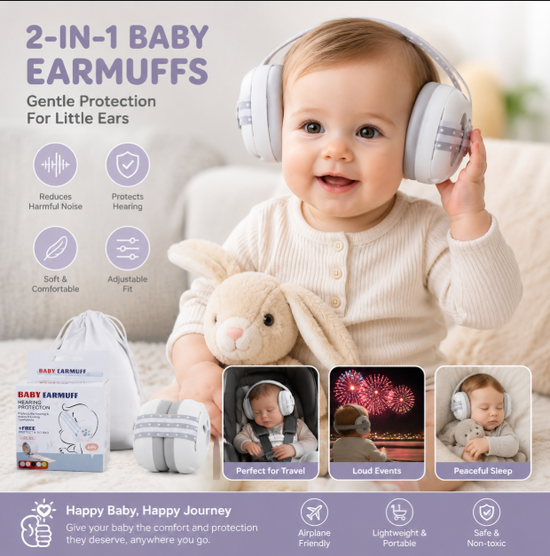 2 in 1 Baby Earmuff Mini-headset